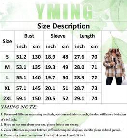 img 2 attached to Women'S Plaid Coat Long Sleeve Lapel Cardigan Button Down Loose Fit Shirt Tops With Pockets Autumn Casual Jacket YMING