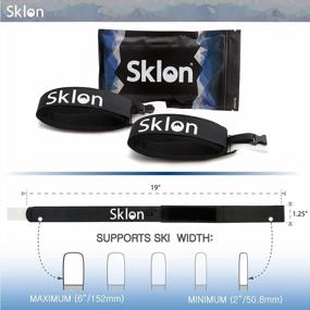 img 2 attached to Sklon Ski Strap Fasteners - Rubber 2 Pack Carrier - Securely Transport Your Skis - Comes With Snap Clips For Easy Storage - Ski Accessories Great For Carrying Ski Gear - Men, Women And Kids