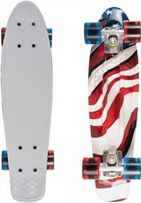 img 4 attached to 22-Inch Vintage Skateboard: Perfect For Beginners & Professionals, Kids & Adults - Interchangeable Wheels!