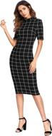 👗 floerns womens gingham bodycon dresses: perfect for business women's clothing logo