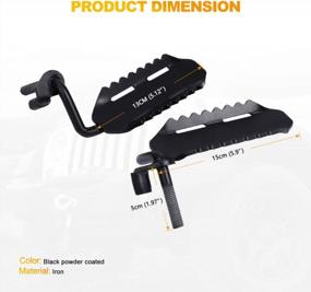 img 3 attached to Jeep Wrangler JK 2007-2017 Front Door Footpegs: AUXMART Footrest Pedals - Pack Of 2, High-Quality Replacement