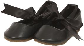 img 1 attached to 👯 Girls Ballet Shoes Ribbon Little Girls' Shoes - Flats: Graceful and Elegant Footwear for Young Ballerinas