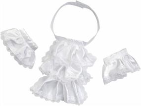 img 4 attached to Unisex Colonial Lace Jabot Collar And Cuffs By KOGOGO