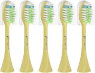 5-pack senyum replacement brush heads for philips sonicare one series hy1100 / hy1200 logo