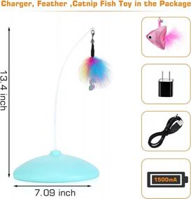 img 3 attached to Keep Your Indoor Cat Active And Entertained With Zutesu Interactive Feather Teaser Toy!