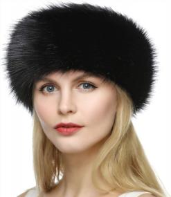 img 4 attached to Winter Faux Fur Headband For Women - Earwarmer Earmuff Hat For Skiing By Dikoaina
