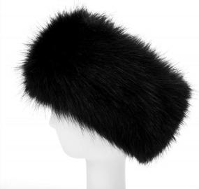 img 3 attached to Winter Faux Fur Headband For Women - Earwarmer Earmuff Hat For Skiing By Dikoaina