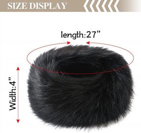img 1 attached to Winter Faux Fur Headband For Women - Earwarmer Earmuff Hat For Skiing By Dikoaina