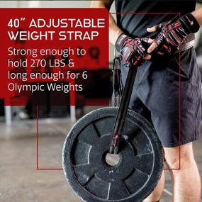 img 1 attached to Dark Iron Fitness Dip Belt – Padded Leather Weight Lifting Belts W/ 40 Inch Strap For Squats & Pull Ups - Men & Women Weightlifting Up To 270Lbs
