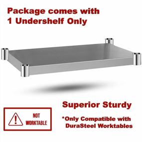 img 2 attached to DuraSteel Galvanized Under Shelf - Expand Your Work Table Storage With Adjustable Extra Shelf - Ideal For Restaurant, Home, Warehouse, And Garage Use