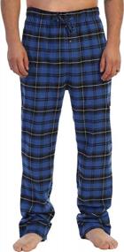 img 4 attached to Gioberti Men'S Yarn Dye Brushed Flannel Pajama Pants With Elastic Waistband For Enhanced Comfortability