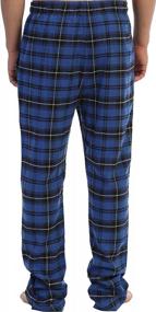 img 2 attached to Gioberti Men'S Yarn Dye Brushed Flannel Pajama Pants With Elastic Waistband For Enhanced Comfortability