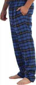img 3 attached to Gioberti Men'S Yarn Dye Brushed Flannel Pajama Pants With Elastic Waistband For Enhanced Comfortability