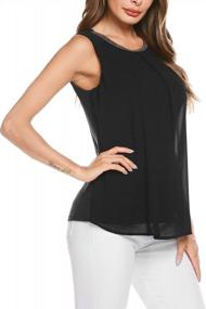 img 2 attached to Chigant Women'S Sleeveless Chiffon Tank Summer Tops Double Layers Casual Blouse Tunic