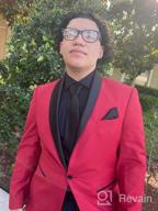 img 1 attached to 🎩 Elegant Coofandy Men's Tuxedo Jacket: Perfect for Weddings, Dinners, Proms, and Parties! review by Jay Williamson