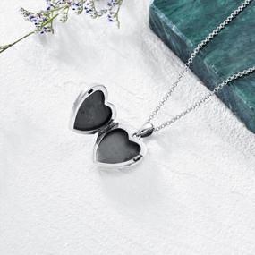 img 2 attached to Capture Your Heartwarming Memories With SOULMEET Heart-Shaped Sterling Silver Personalized Locket Necklace