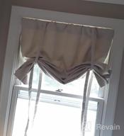 img 1 attached to Thermal Insulated Tie-Up Window Shade Curtain In Elegant Beige, 42"W X 63"L, 1 Panel - By H.VERSAILTEX, Ideal For Small Windows review by Kara Torres