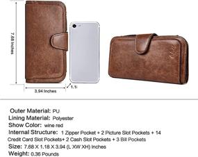 img 2 attached to 👛 Chic Wallet Leather Designer Bifold Organizer for Women - Handbags & Wallets at Wallets.com