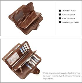 img 1 attached to 👛 Chic Wallet Leather Designer Bifold Organizer for Women - Handbags & Wallets at Wallets.com