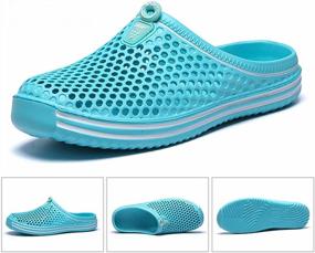 img 2 attached to LIBINXIF Breathable Bathing Footwear Slippers Men's Shoes for Mules & Clogs