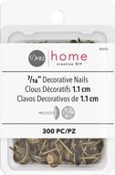 300-piece dritz home hammered decorative nails, antique brass finish, 7/16-inch for home decor projects logo
