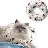 🐱 jcolushi adjustable cat cone collar: comfy & cute recovery donut collar for cats & kittens post-surgery логотип