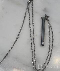 img 5 attached to Ristake Memorial Necklace: Stainless Steel Cremation Jewelry for Ashes