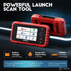 img 2 attached to Enhanced OBD2 Scanner CRP123X Elite Code Reader with Lifetime WiFi Free Update, Battery Test, Android 7.0, 5'' Touch Screen for ABS SRS Transmission Engine, AUTO VIN