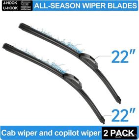 img 4 attached to Premium OEM 22x22 Windshield Wiper Blades - Ultimate Automotive Replacement Blades