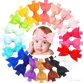 img 4 attached to 🎀 JOYOYO 20pcs Baby Girls Headbands: Adorable Hair Bows for Infant Newborns & Toddlers