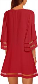 img 3 attached to Stay Stylish With LookbookStore'S Casual Mesh Panel Tunic Dress For Women