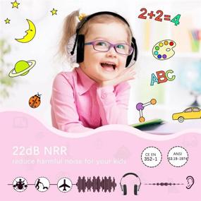 img 3 attached to ZOHAN Kids Ear Protection 3 Pack, Hearing Safety Earmuffs For Children Sensory Issues, Adjustable Noise Reduction For Concerts, Fireworks, Air Shows (Unicorn Skull Purple Gra)