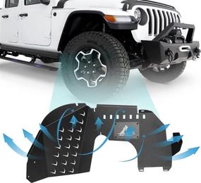 img 2 attached to 🚙 Enhance Your Jeep Gladiator's Style and Protection with ROXX 2PCS Front Inner Fenders Liners - 2019-2021 Jeep Gladiator JT Steel Set