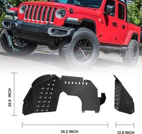 img 3 attached to 🚙 Enhance Your Jeep Gladiator's Style and Protection with ROXX 2PCS Front Inner Fenders Liners - 2019-2021 Jeep Gladiator JT Steel Set