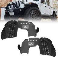 🚙 enhance your jeep gladiator's style and protection with roxx 2pcs front inner fenders liners - 2019-2021 jeep gladiator jt steel set logo