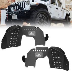 img 4 attached to 🚙 Enhance Your Jeep Gladiator's Style and Protection with ROXX 2PCS Front Inner Fenders Liners - 2019-2021 Jeep Gladiator JT Steel Set
