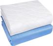 washable incontinence bed underpads with waterproof mattress protector - 2 pack, 34"x52" large size, heavy absorbency and reusable logo