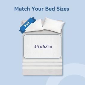 img 2 attached to Washable Incontinence Bed Underpads With Waterproof Mattress Protector - 2 Pack, 34"X52" Large Size, Heavy Absorbency And Reusable