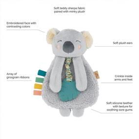img 3 attached to Koala Itzy Lovey с прорезывателем, текстурированными лентами и болтающимися руками; С Crinkle Sound, Sherpa Fabric и Minky Plush - от Itzy Ritzy