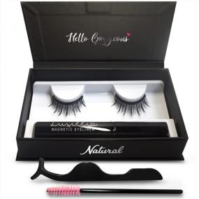 img 4 attached to Natural Looking Magnetic Eyelashes Kit With Waterproof Liquid Liner - Luxillia Magnetic Lashes With Applicator, Best 8D And 3D Look, Reusable Fake Eye Lash, No Glue Needed