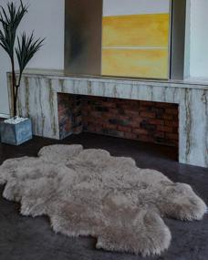 img 1 attached to Luxury New Zealand Sheepskin Rug: Soft Fur For Bedroom, Living Room & Motorcycle Seat Cover