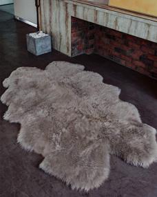 img 4 attached to Luxury New Zealand Sheepskin Rug: Soft Fur For Bedroom, Living Room & Motorcycle Seat Cover
