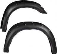 dodge ram 2500/3500 2010-2017 pocket style rivet textured black fender flares ch1240269 ch1241269 - by cheda logo