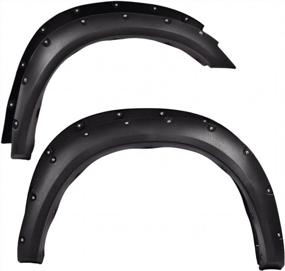 img 4 attached to Dodge Ram 2500/3500 2010-2017 Pocket Style Rivet Textured Black Fender Flares CH1240269 CH1241269 - By CHEDA