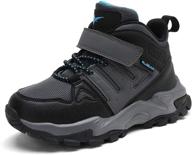 kulebear hiking outdoor waterproof greyblue2 boys' shoes : outdoor logo