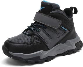 img 4 attached to Kulebear Hiking Outdoor Waterproof GreyBlue2 Boys' Shoes : Outdoor
