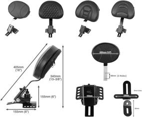 img 1 attached to 👨 AUFER Adjustable Plug-in Driver Rider Backrest | Custom Made for 1997-2022 Touring Road King Street Glide Road Glide Electra Glide, Black