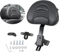 👨 aufer adjustable plug-in driver rider backrest | custom made for 1997-2022 touring road king street glide road glide electra glide, black логотип