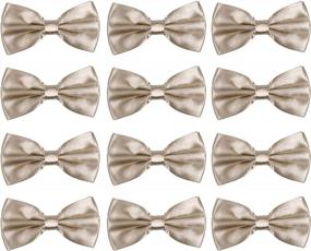 img 3 attached to Classy And Convenient Men'S Neck Bowties: Pre-Tied, 12-Piece Set For Weddings And Parties