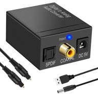 friencity digital to analog audio converter, optical to rca converter, spdif(toslink) coaxial to stereo l/r aux adapter w/optical cable for tv amps blu-ray player ps4 home cinema, plug n play logo